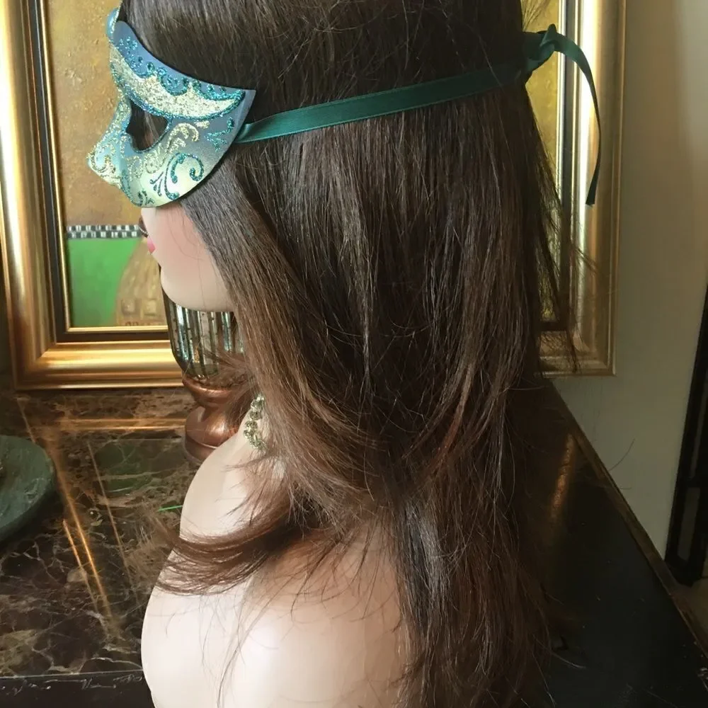 🎃 17 Green n Gold Eye Mask!